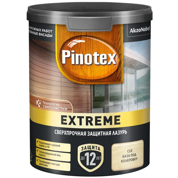 Лазурь для дерева Pinotex Extreme полуматовая бежевый 0.9 л