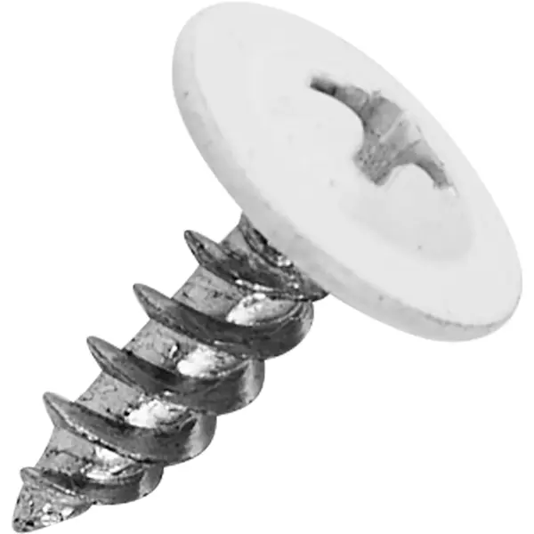 Саморезы по металлу с пресс-шайбой острые оцинкованные RAL 9003 4.2x13 32 шт.