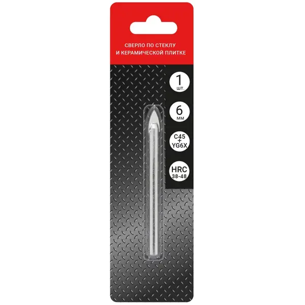Сверло копьевидное по стеклу и керамике 6x71 мм