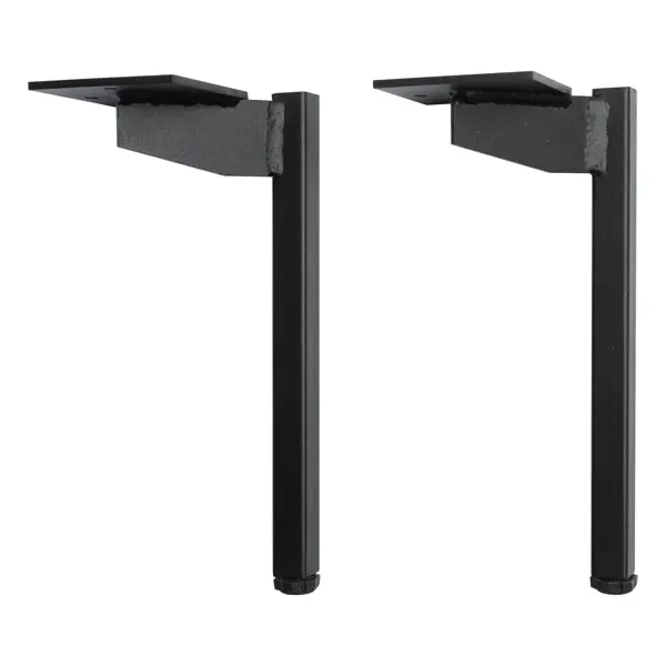 Ножка для мебели квадратная 220x80x100 мм черная 2 шт.