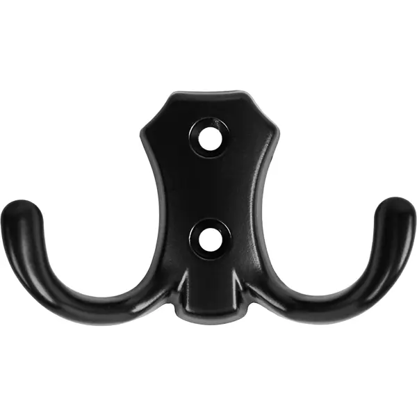 Крючок мебельный 7.7x5.8x2.95 см цвет матовый черный