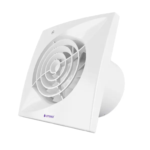 Вытяжной вентилятор Leptonika Шале D100 мм 25 дБ 97 м3/ч обратный клапан цвет белый