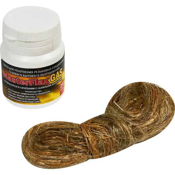 Паста уплотнительная Masterflax для газа 25 г со льном