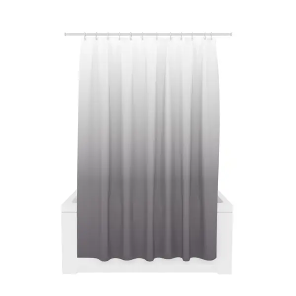 Штора для ванной Lemer Tramatza 180x180 см PEVA цвет белый/серый