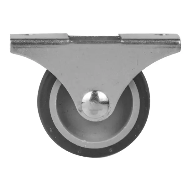 Колесо мебельное неповоротное без тормоза 40 мм до 50 кг цвет серый