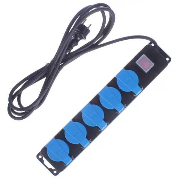 Удлинитель силовой Skybeam 5 розеток с заземлением 3x1.5 мм 3 м цвет черный