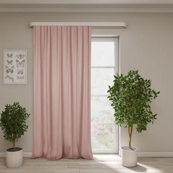 Ткань 1 м/п канвас 300 см цвет пудра