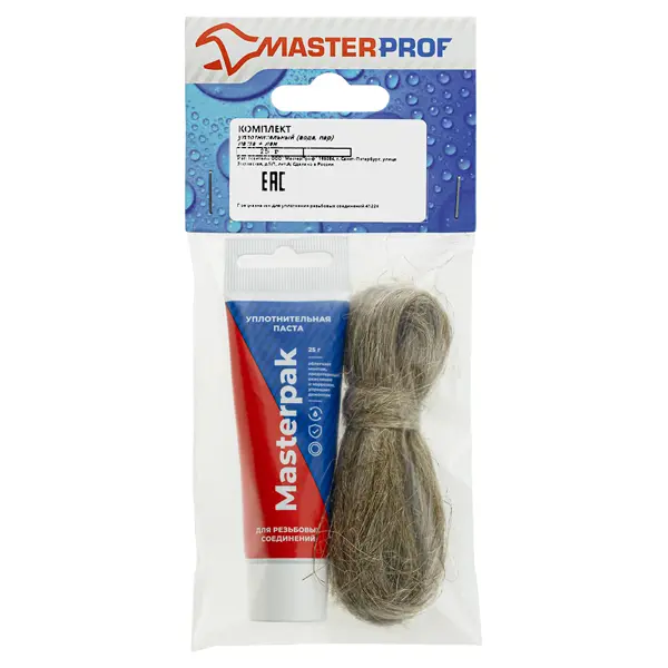 Паста уплотнительная для воды 25 г со льном