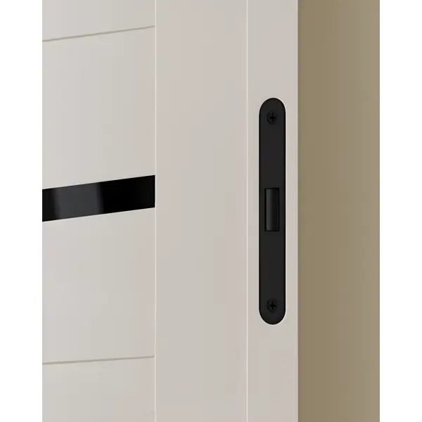 Дверь межкомнатная со стеклом Корса 70x200 см Hardflex цвет белый с замком и петлями