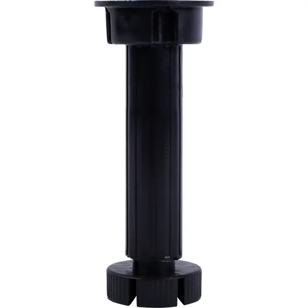 Ножка для мебели круглая высота 140-160 мм черная 4 шт