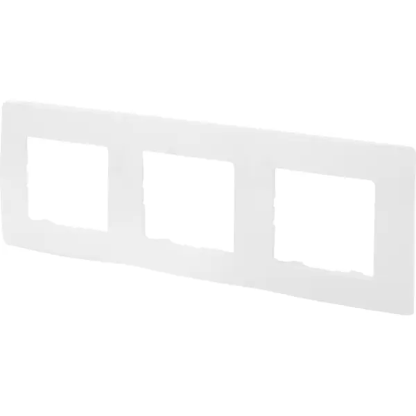 Рамка для розеток и выключателей Legrand Etika 3 поста цвет белый