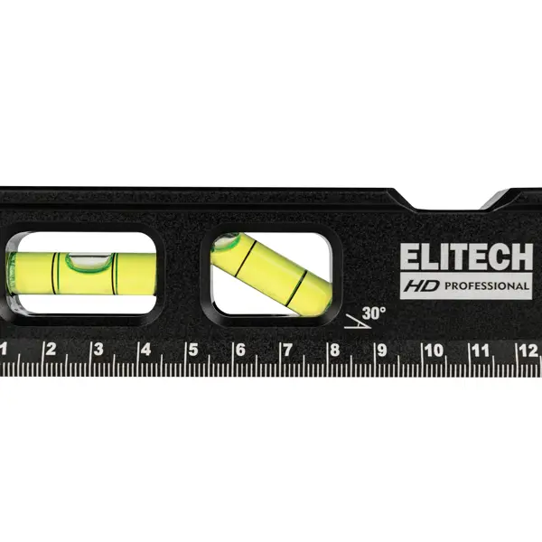 Уровень пузырьковый Elitech HD 320306 4 глазка магнитный 230 мм