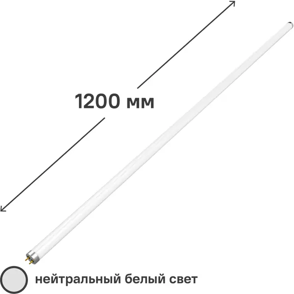 Лампа светодиодная Gauss Glass T8 G13 20 Вт белый свет