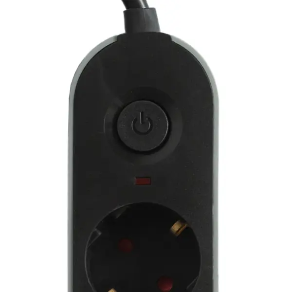 Удлинитель бытовой 3 розетки 5 м цвет черный