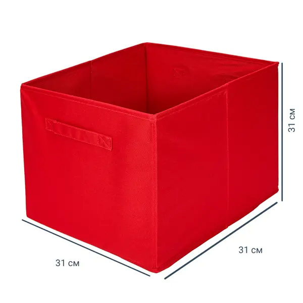 Короб Spaceo KUB 31x31x31 см 29.7 л полипропилен цвет красный