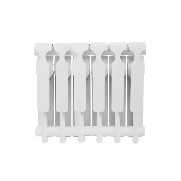 Радиатор секционный Equation A Aluminium 350/90 6 секций боковое подключение алюминий белый