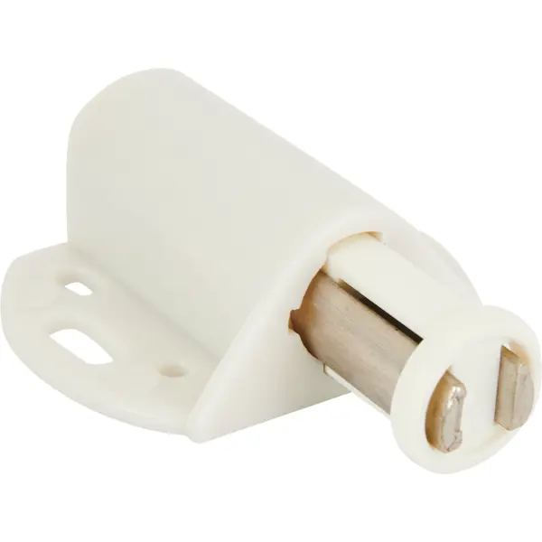 Защелка магнитная для стеклянной двери пластик цвет белый 2 шт.