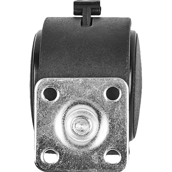 Колесо для мебели поворотное STANDERS с тормозом, площадка, для мягкого пола, 50 мм, до 40 кг, цвет чёрный