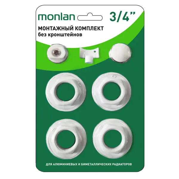 Монтажный комплект для радиатора Monlan 3/4" сталь