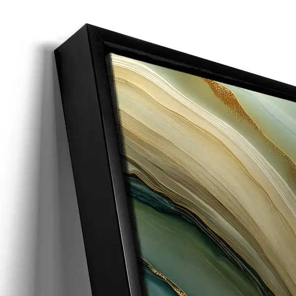 Картина в раме Postermarket Зеленый мрамор 40x50 см цвет разноцветный
