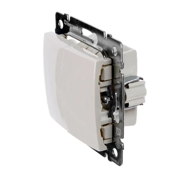 Переключатель двухклавишный - Legrand Valena - 10А 250В схема 6/2 безвинтовые зажимы - слоновая кость