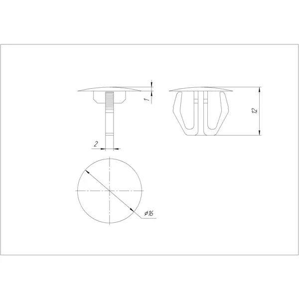 Заглушка трубы ⌀10 черный 10 шт