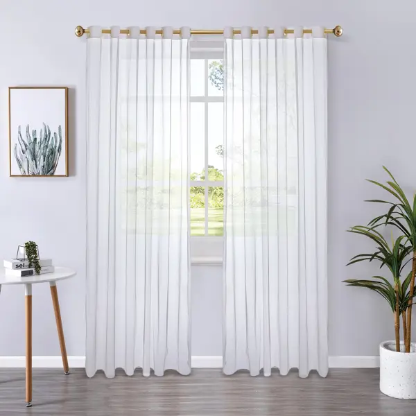 Тюль на ленте Palu 140x260 см цвет белый Cool 6