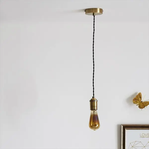 Шнур декоративный Inspire Ione 1xE27x60 Вт, цвет алюминий/латунь антик