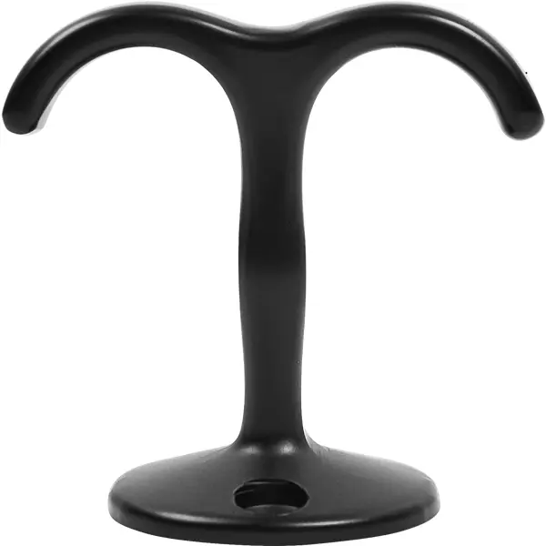 Крючок мебельный 3.6x5.7x5.45 см цвет матовый черный