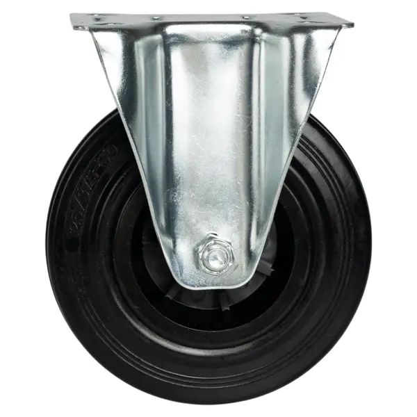 Мебельный ролик неповоротный без тормоза 125 мм до 110 кг цвет черный