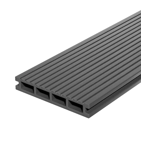 Террасная доска ДПК Decking Smart цвет Серый 4000x150x24 мм 0.6 м²