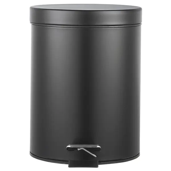 Контейнер для мусора для ванной KONSENSA Терни 5 л сталь цвет черный