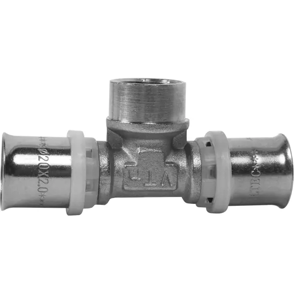 Тройник комбинированный Valtec 20x1/2"x20 мм ВР латунь VTM.232.N.200420