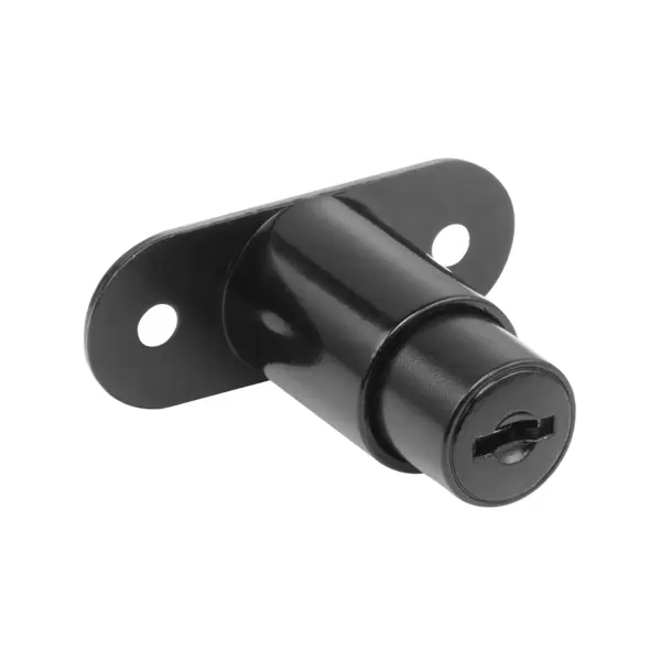 Замок мебельный врезной 20x19 мм цвет черный 1 шт.