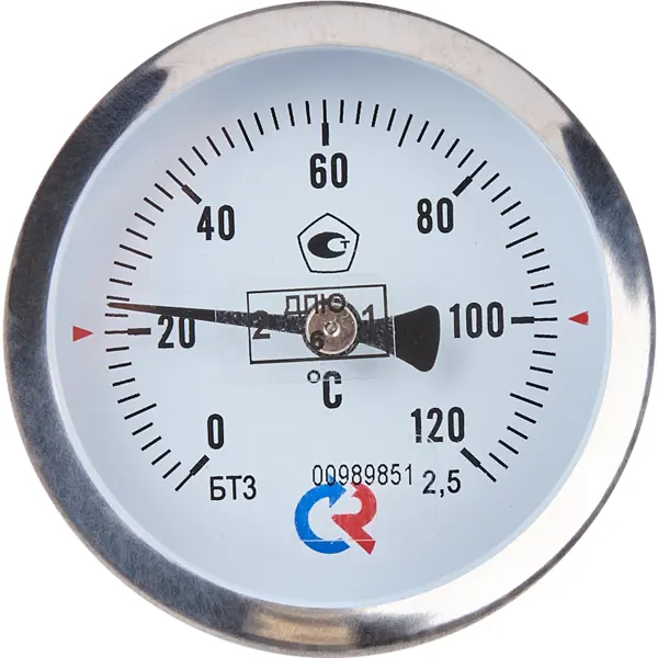 Термометр осевой Росма БТ-31.211 120С Дк63 1/2" шток 46 мм 00000002409
