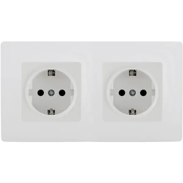 Рамка для розеток и выключателей Legrand Etika 2 поста цвет белый